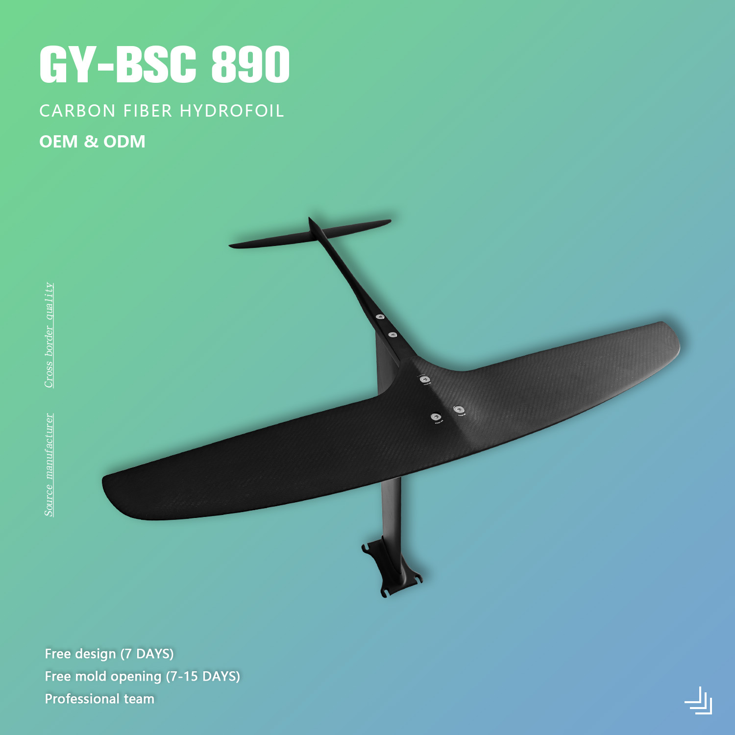 Hydrofoil Wing Set Carbon Fiber - Set Windsurf serat karbon Hidrofoil, sayap