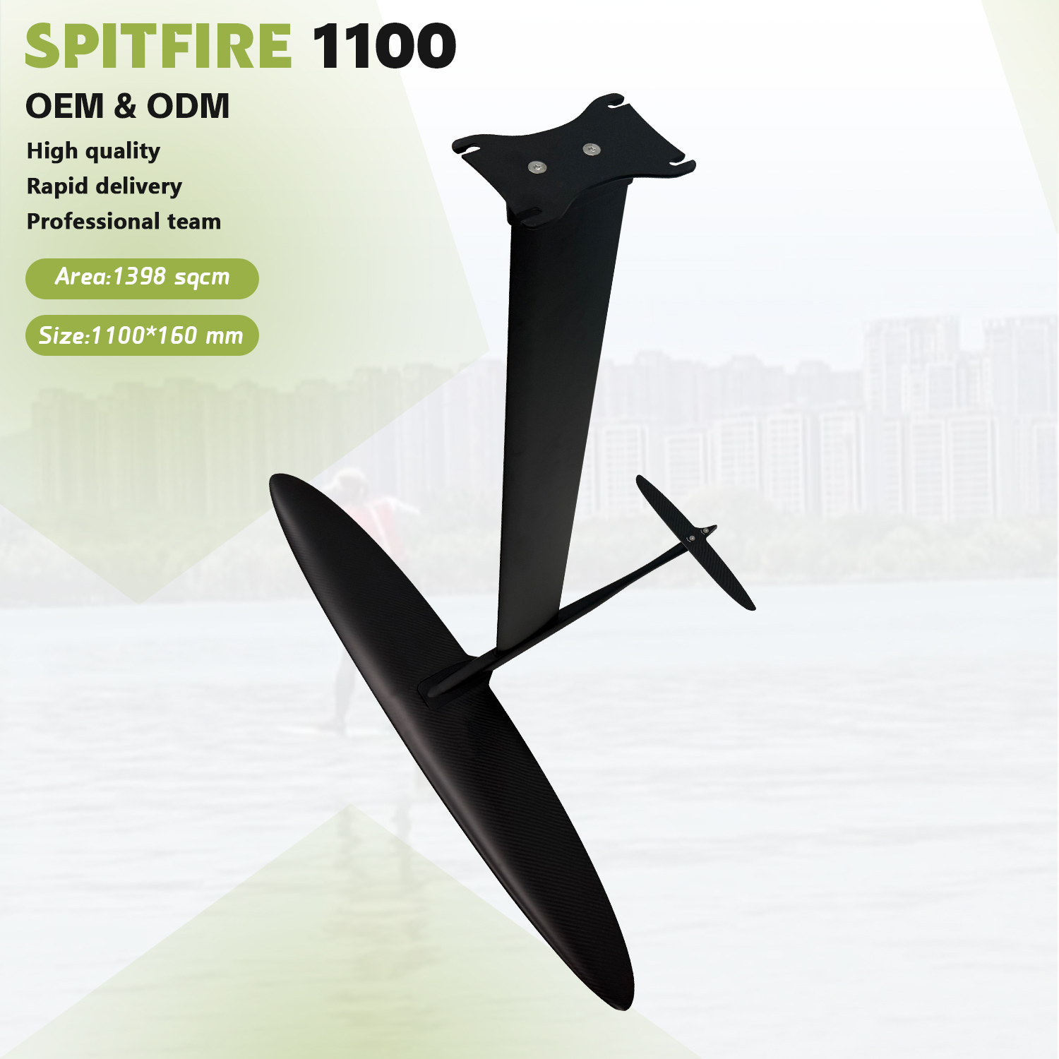 Efoil Board Foil Wing Carbon - Axis Foil Spitfire 1100 Hydrofoil Kedatangan