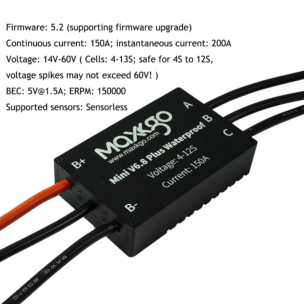 MAXKGO Mini FSESC6.8 ESC 60V 1 - Efoil Remote Control Waterproof ulasan dan harga