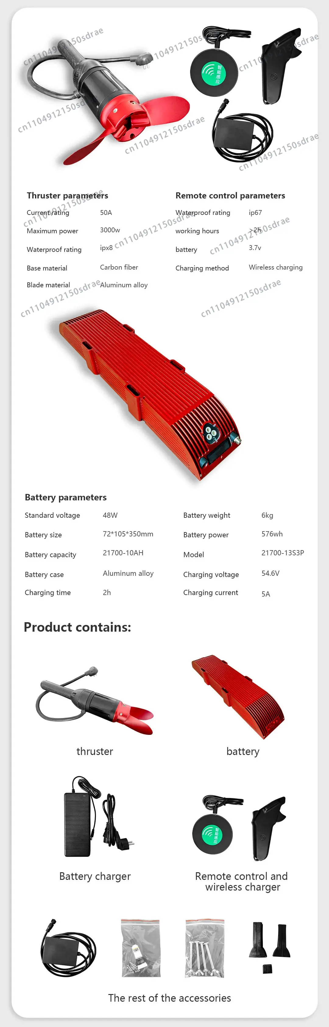 Olahraga air 21700-13S3P papan - Electric Surfboard 3000W ulasan dan harga