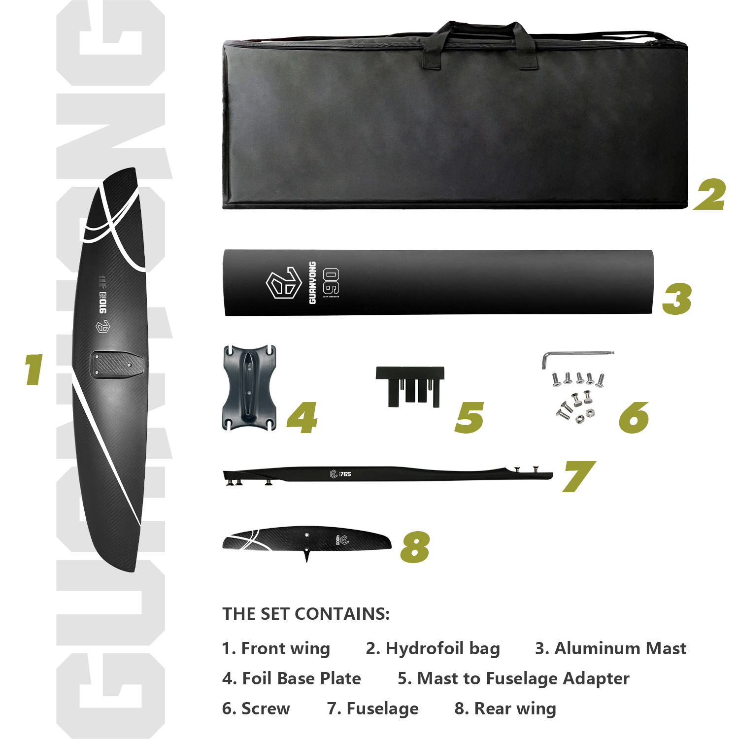 GY 910 Aluminium Carbon Mast W - Efoil Board Foil Wing Carbon ulasan dan harga